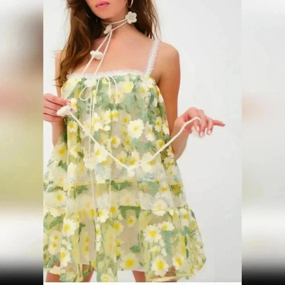 For Love and Lemons Rachel Babydoll Mini Dress - Picture 5 of 5